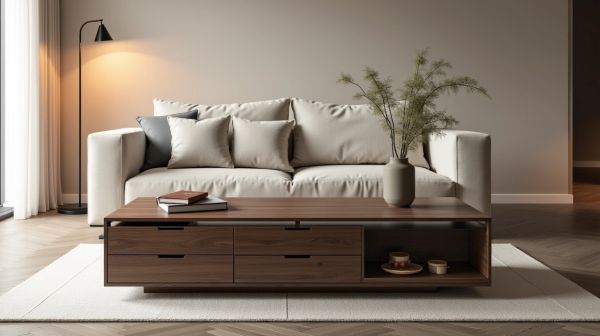 Des tables basses au rangement ingénieux pour votre salon